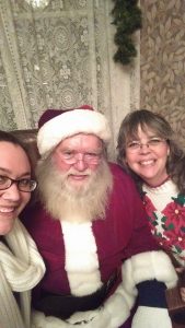 jenny and marie honrud with santa