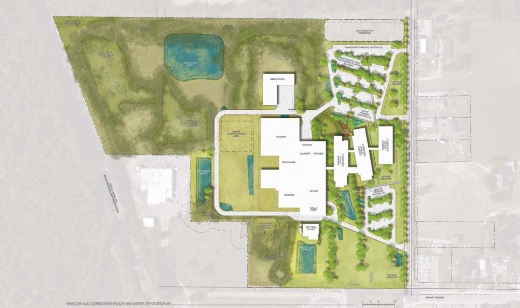Whatcom County Jail in Ferndale - conceptual site plan DLR Group architects