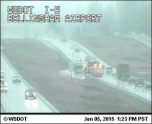 nb i-5 flooding by airport