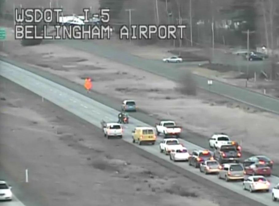 wsdot cam 1-13-15 motorcycle accident I-5 NB