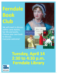 book club at ferndale library - jane austen