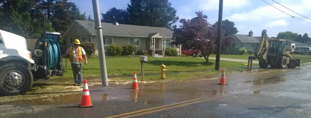 water main break on ferndale terrace 05-19-2015