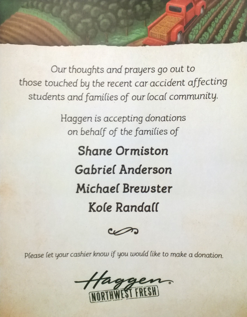haggen donation flyer