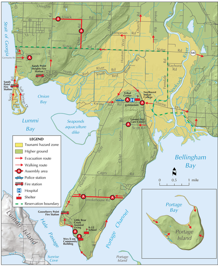 tsunami evacuation map ferndale