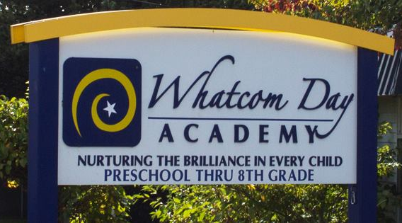 whatcom day academy exterior sign