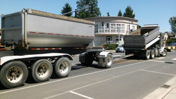 blocking big rig on main street