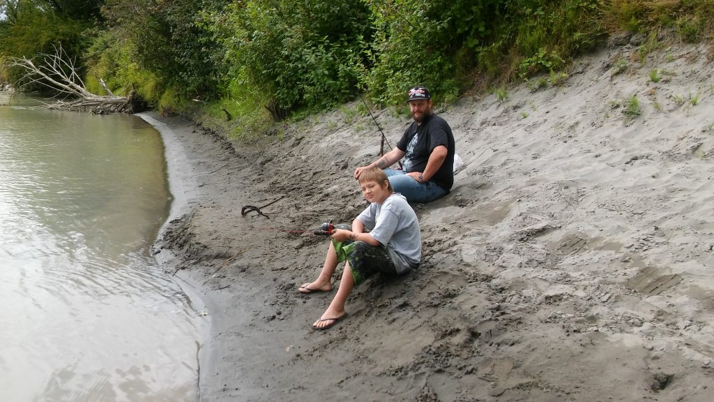 Spending Sunday fishing the river.