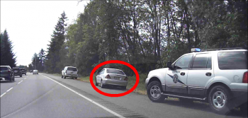 suspect vehicle - kidnapping claim - sb I-5 just north of NB Custer rest area 2015-07-14 3