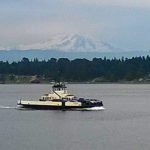 Whatcom Chief making the crossing from Gooseberry Point to Lummi Island (July 24, 2015). Photo: Whatcom News