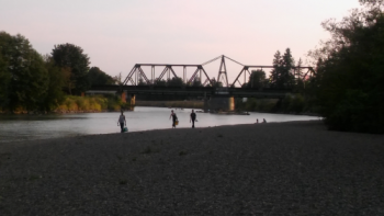 Nooksack River by VanderYacht Park in Ferndale (August 15, 2015). Photo: Whatcom News