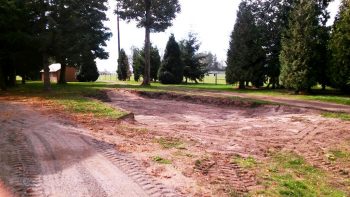 pioneer park ready to receive the mountain view school library building from Intalco property 2015-09-23