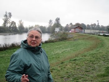 schoolhouse move from Alcoa to Bergsma parking lot - ferndale road