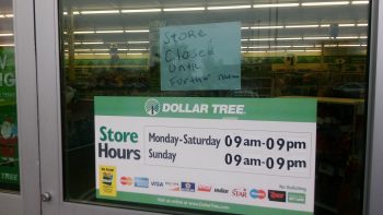 dollar tree store closed
