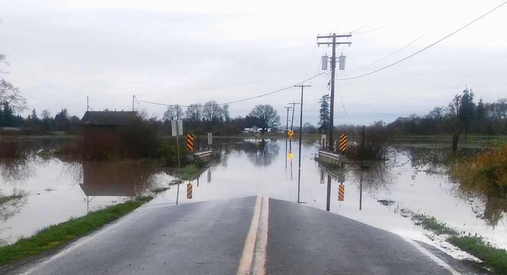 flooded road