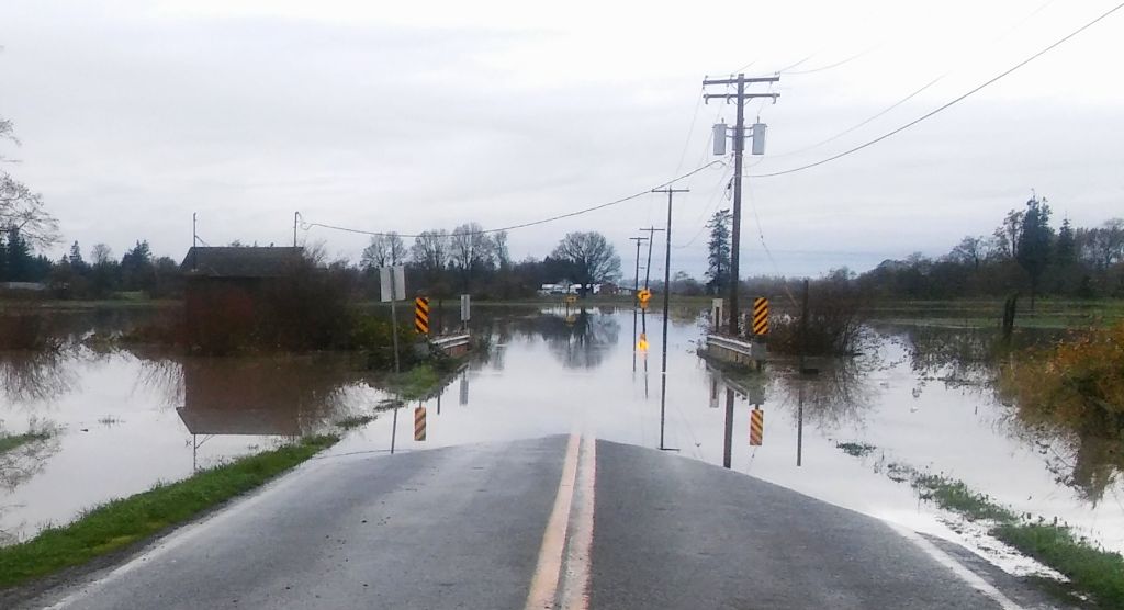 flooded road