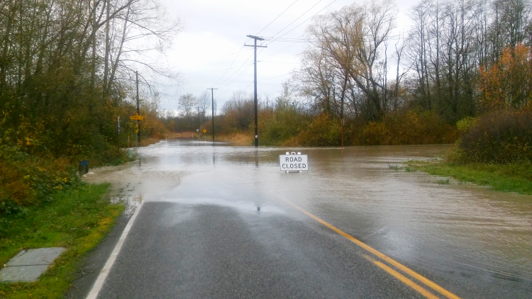 flooding road closed water over roadway marine drive ferndale road 2015-11
