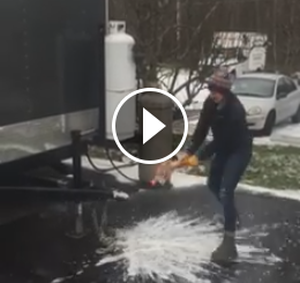 christening of peg-leg dave's at Barlean's Fishery 2016-01-04