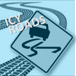 icy roads stock photo