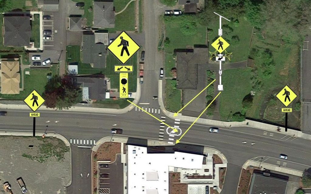 upgraded crosswalk on Main Street at Sterling Ave provided by COF 2015-01-20