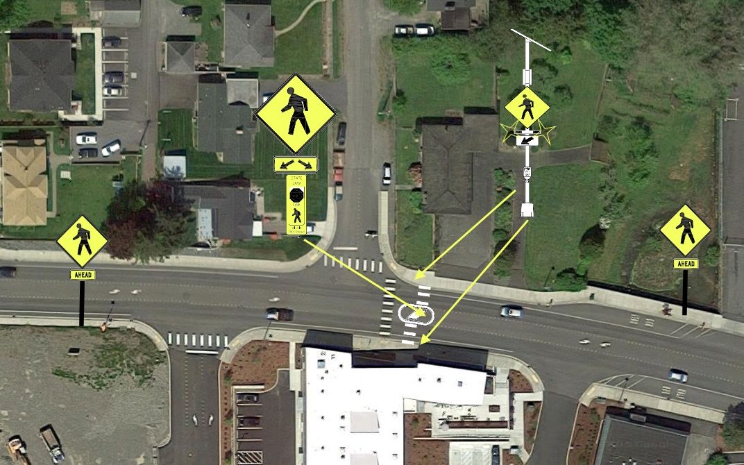 upgraded crosswalk on Main Street at Sterling Ave provided by COF 2015-01-20