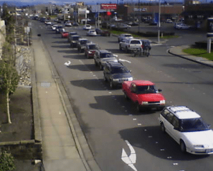 traffic westbound on Main Street 2016-02-16