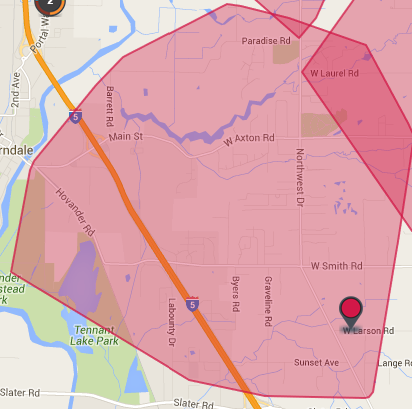 outage map 2016-03-10 0915
