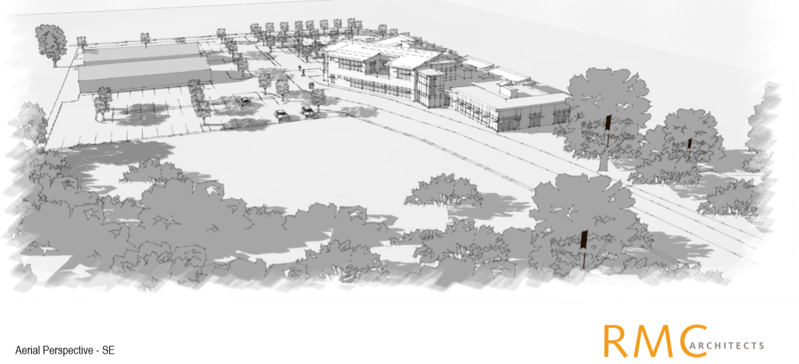 Unity Care NW north county facility aerial perspective design 2016-04