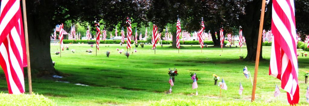 Avenue of Flags display at Greenacres Memorial Park. (May 29, 2016) Photo: Whatcom News