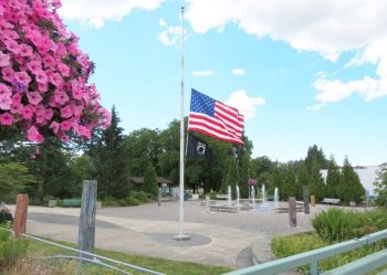 Flags at half staff in Ferndale