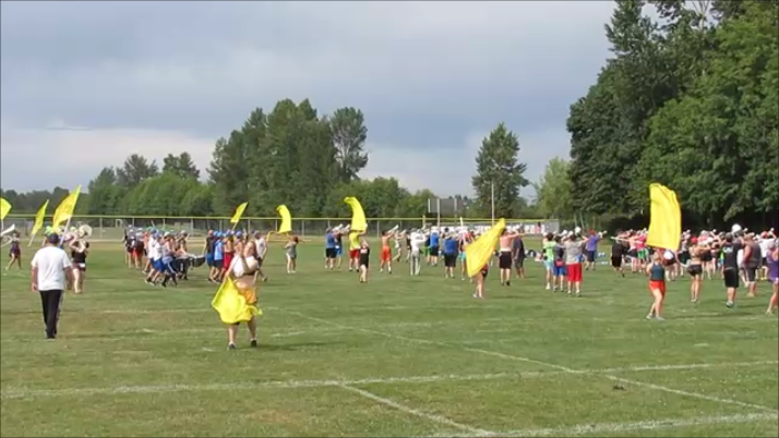 cascade drum and bugle corps fhs rehearsal move in camp 2016