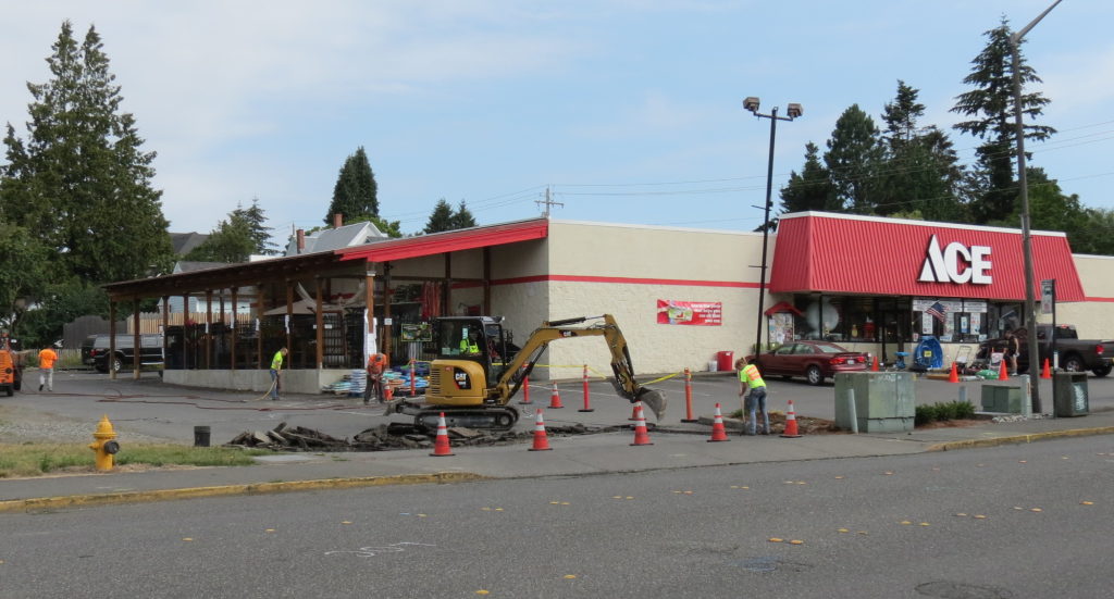 ace hardware parking lot work begins 2016-07-18