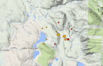 recent earthquake map from pnw seismic network