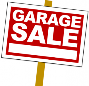 garage sale sign stock graphic