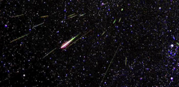 meteor shower - photo credit NASA-JPL