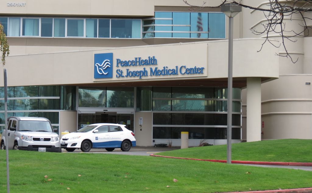 PeaceHealth St. Joseph Medical Center entrance (November 2016). Photo: Whatcom News
