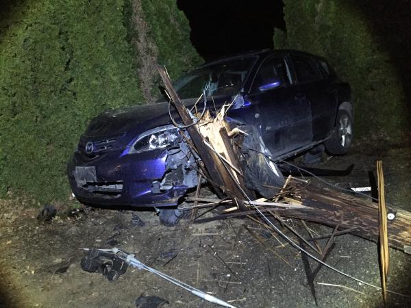 car vs pole on w axton at northwest dr