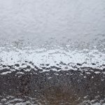 glaze from freezing rain seen through exterior window. photo paul ingram