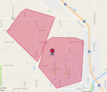 map of two large outages 2017-02-09