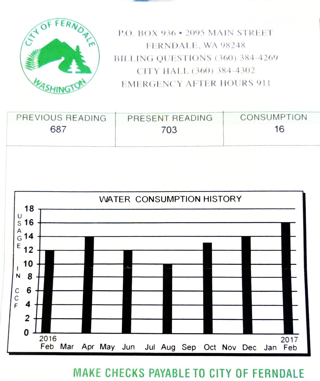 cof water bill snippet