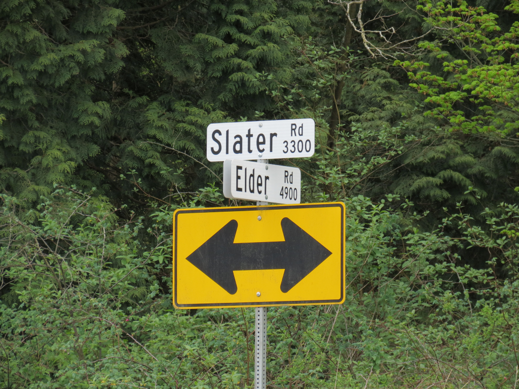 slater and elder road intersection road signs 20170430 News