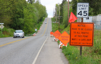 slater road just prior to closure for culvert replacement 2017-04-30