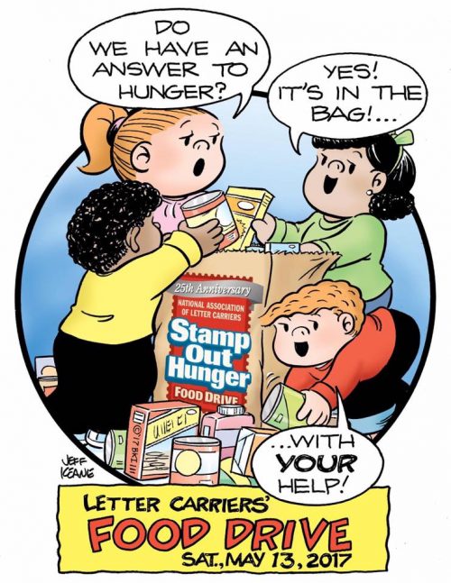 2017 25th annual letter carriers food drive graphic