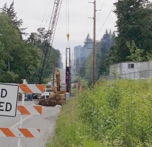 pile driving work at jordon creek and slater road 2017-06-14 still from video sandy point watch