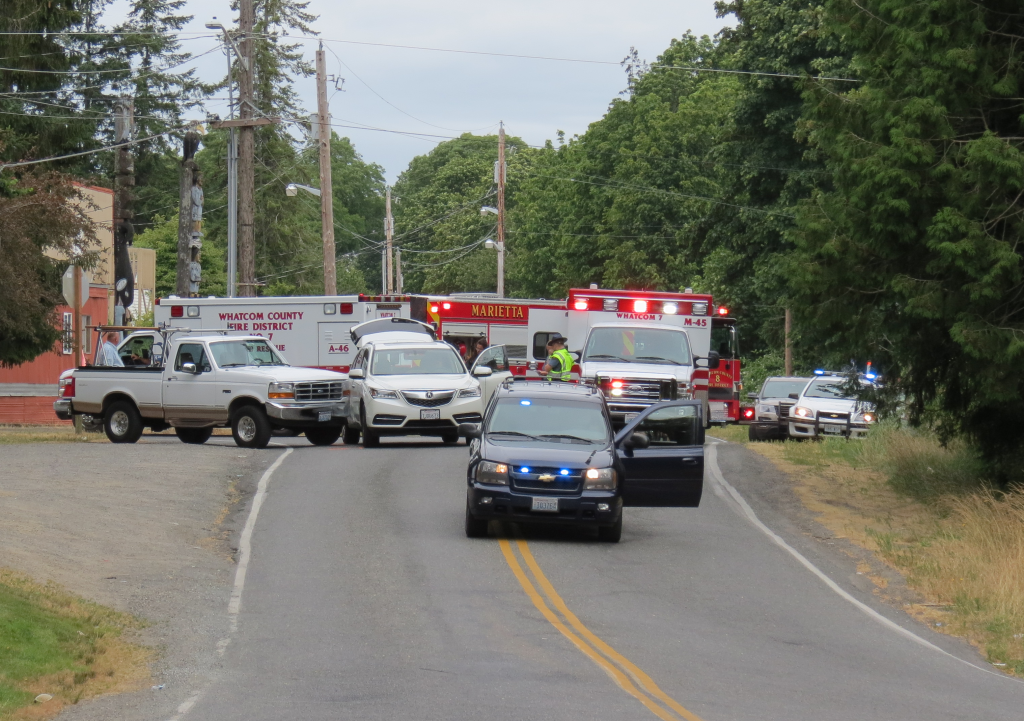 scene of a crash at kwina and lummi shore roads 2017-07-13
