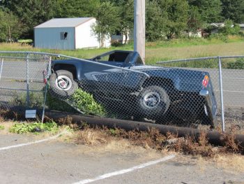 sm toyota pup crash between pole fence w smith rd 2017-07-06