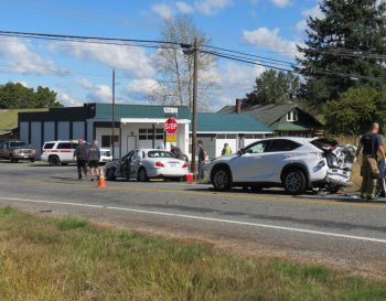 2 of 3 cars involved in crash at bay and kickerville 2017-09-21