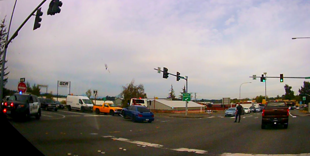 crash scene at main and I-5 NB ramps 2017-09-22 1600