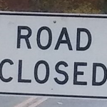 road closed sign