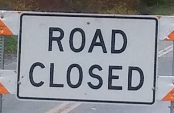 road closed sign