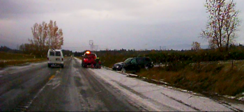 suv rolled off w axton by aldrich rd during morning snow event 2017-11-3